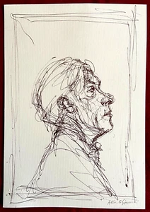 Alberto Giacometti Lithographie COA Original Signé Timbre Numéroté 180 Ex - Afbeelding 1 van 10