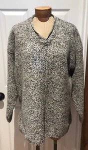 Womens Apparel Alps Gray White Pullover British Wool Sweater sz XL EUC - Picture 1 of 7