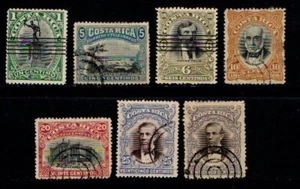 Costa Rica 1901 Scenes, Portraits  to 25c SG42, 44-46, 53-54 Used - Picture 1 of 1