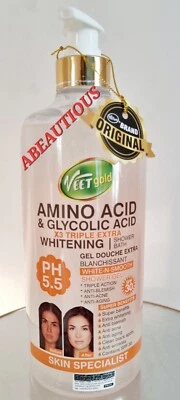 VEETGOLD AMINO ACID &GLYCOLIC ACID LIGHTENING SHOWER BATH 1000ML (One)