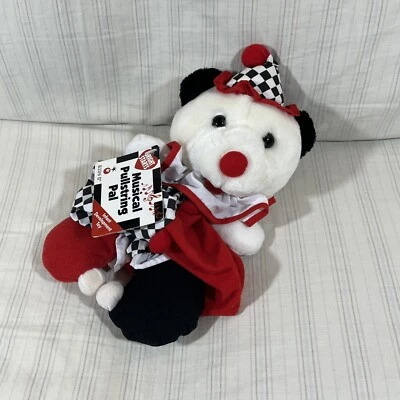 Kids II Vintage 1995 Musical Pullstring Pal Bear Clown Red White Black NWT W1 - Image 1 of 4