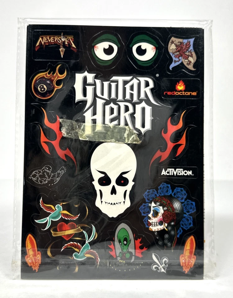 Guitar Hero Red Octane Stickers & Instructions Brand New Unused - Image 1 of 4