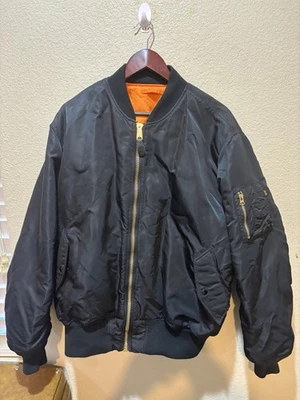 Chaqueta Bomber Reversible Alpha Industries Flyer's Intermediate MA-1 Talla XXL Negra Foto 1 de 4