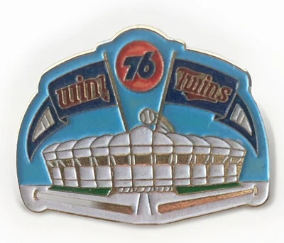 VTG 1980s Minnesota Twins Metrodome Pin - Union Oil Unocal 76 Win Twins MLB - Image 1 of 4