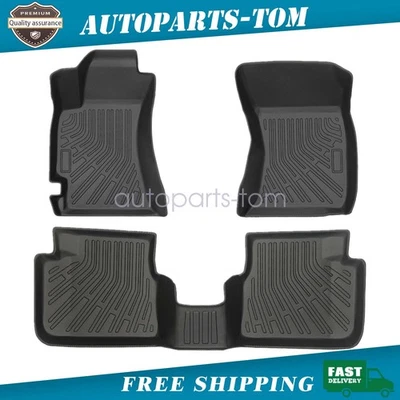 Tapetes de TPE forro para Subaru Forester 2019-2023 todo tipo de clima 3D 3 piezas negro NUEVO Foto 1 de 4