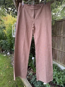 NEXT UK 14 Extra Long IL 34" Trousers Dark Grey Pockets Belt Loops no Belt - Picture 1 of 15