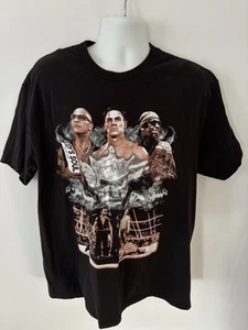 John Cena The Rock Travis Scott WWE Wrestling Tee Shirt Black Size XL Heel Turn - Picture 1 of 5