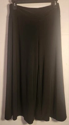 Coco Bianco Black Womens Size Small Capri Polyester/Spandex Flare Loose Pants - Image 1 of 4