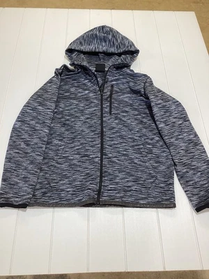 Sudadera con Capucha Gap Fit Talla Pequeña Rayas Negras/Blancas 3 Bolsillos Foto 1 de 4