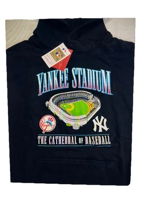 НОВАЯ толстовка с капюшоном Mitchell & Ness New York Yankees Stadium темно-синяя размер маленький новая с ценниками - Изображение 1 из 4
