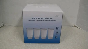 NEW OPEN BOX 4 PACK WATER FILTER FIVE LAYERS OF FILTRATION - Picture 1 of 3