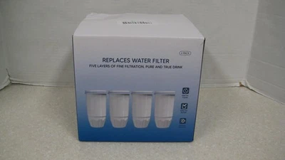 NEW OPEN BOX 4 PACK WATER FILTER FIVE LAYERS OF FILTRATION - Image 1 of 3