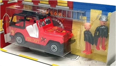 Majorette 1/46 Scale 7300 - Fire Dept. Jeep With Figures - Red - Image 1 of 4