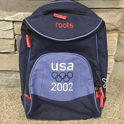 VINTAGE Roots USA 2002 Olympics Backpack Bag Navy Small - Image 1 of 4