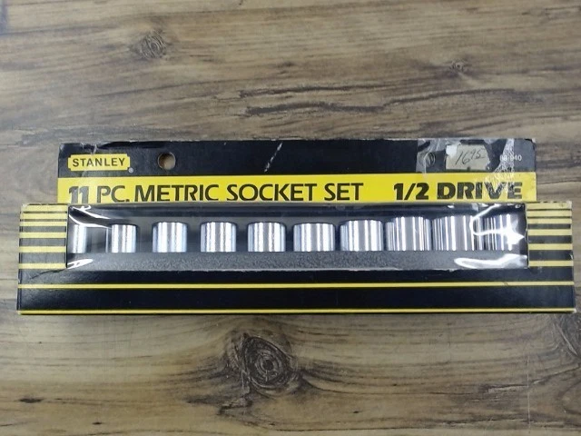 STANLEY 86-940 VINTAGE SOCKET SET 11 PIECE SEALED METRIC 12 POINT (CJL005227) - Image 1 of 3