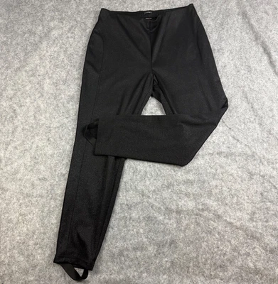 Pantalones estribo extraíbles Style & Co XL negros brillantes elásticos metálicos para mujer Foto 1 de 4