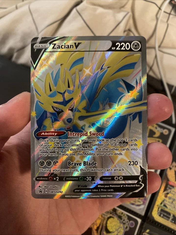 Zacian V (Shiny) SWSH292 SWSH: Sword & Shield Promo Cards Holo - NM - Image 1 of 2