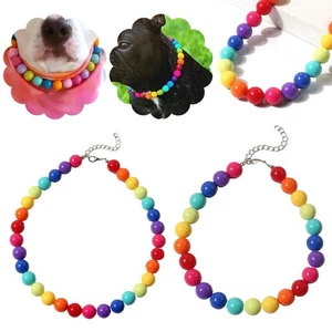 Geometric Mixed Color Beads Dog Chain Hot B0 - Picture 1 of 13