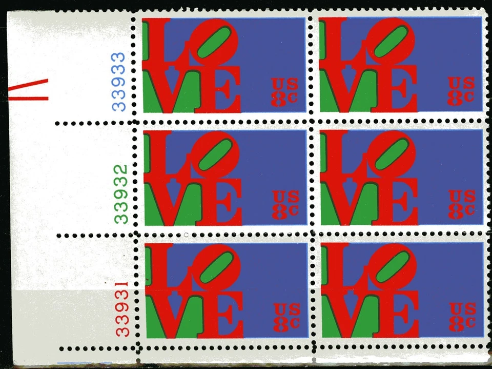 SC# 1475 - 1973 - 8¢ - L O V E   Issue -  Mint Never Hinged - Plate Block of 6 - Image 1 of 1