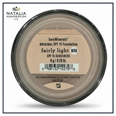 BareMinerals Original Foundation Fairly Light N10 8g 0.28oz Loose Powder SPF15 - Image 1 of 4