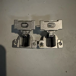 Lot of 2 Blum COMPACT 110° Hinge 30.310-11.02 Nickel w/130.214-01.02 Plate 1-3/8 - Picture 1 of 4