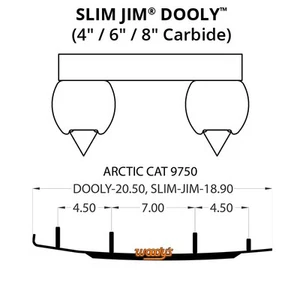 Woodys Dooly Carbide Wear Rods-6in. for 2000 Arctic Cat ZR 700 LE Reverse - Picture 1 of 2