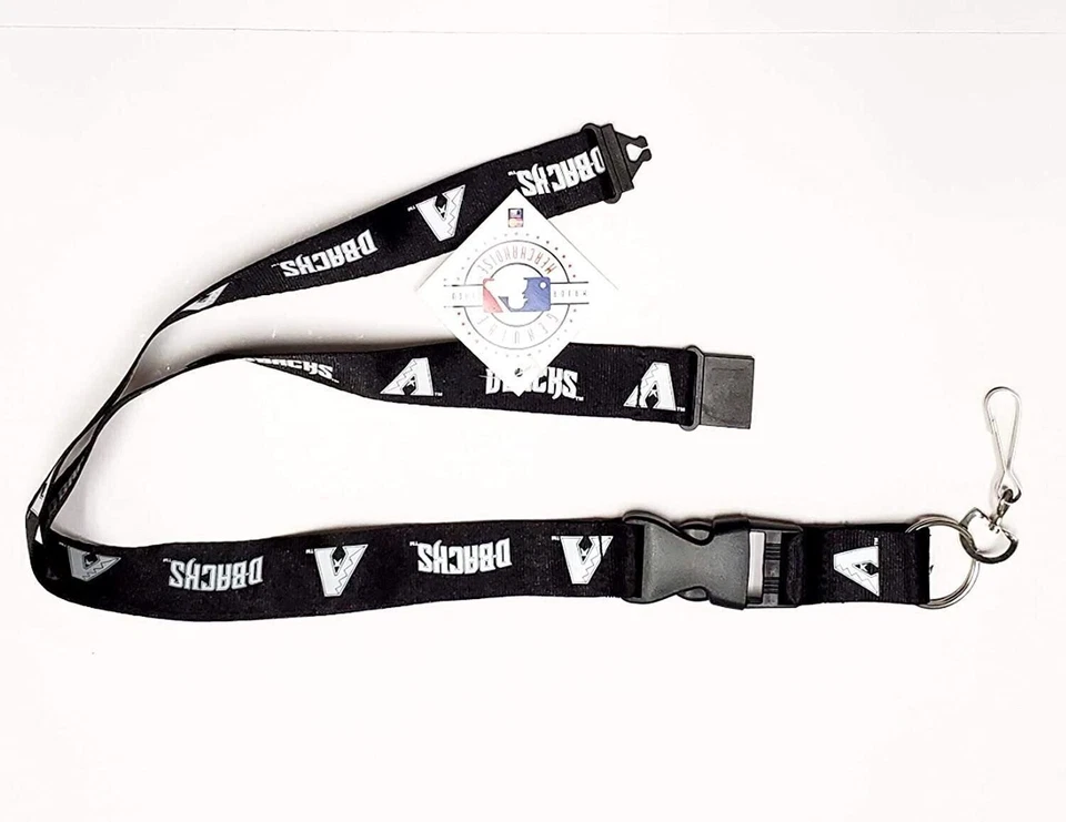 Arizona Diamondbacks Blackout Design Premium Lanyard Keychain Double Sided... - Image 1 of 1