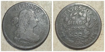 💥 1804 Draped Bust Half Cent G+ 💥 - Image 1 of 4