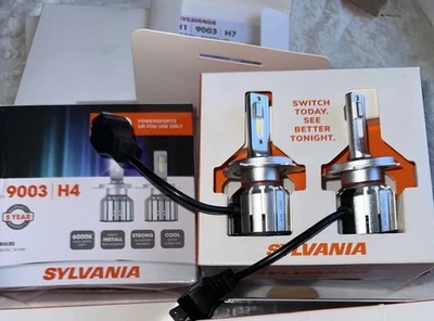 Sylvania 9003 H4 LED Powersports Or Fog Use Only. Set Of 2. - Image 1 of 4
