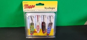 Mepps Syclops Spoon 4 Pack Incls.  Syclops Lite 1, Syclops 1, 2x Syclops 2 NEW - Picture 1 of 3