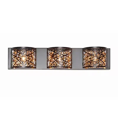ET2 E21316-10BZ/BUL Inca 3 luces 4,25" de ancho luz de tocador de bronce Foto 1 de 2