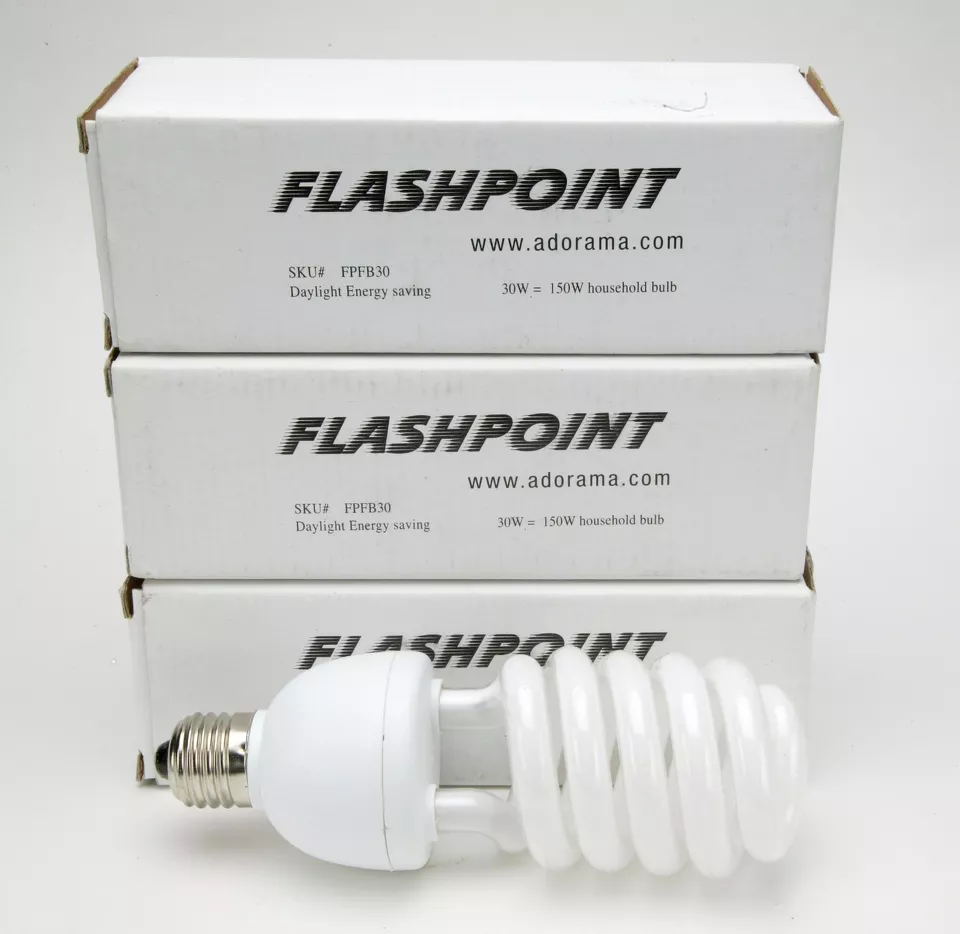 3 FPFB30 Adorama Photo Pro Flashpoint Full Color 5500K Lamps 30W=150W. NEW.  - Image 1 of 1