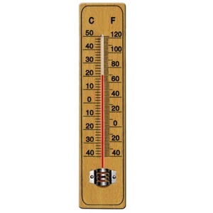 Thermometer Holz Außenthermometer Gartenthermometer Wand Zimmer 22cm Innen außen - Bild 1 von 3
