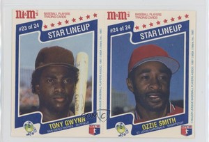 1987 M&M's Star Lineup Food Issue Panels Tony Gwynn Ozzie Smith #23-24 HOF