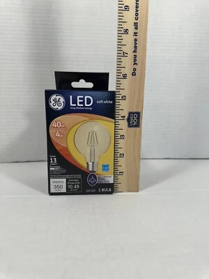 GE LED G25 Soft White Decorative Globe Clear Finish Dimmale Light Bulb 24590 - Image 1 of 4