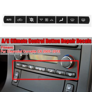 Calcomanías de reparación de botón de control de clima de aire acondicionado para tablero Chevrolet Corvette C6 2005-13 - Imagen 1 de 7