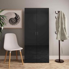 vidaXL Schuhschrank Hochglanz-Schwarz Spanplatte Schuhregal Schuhkommode Flur