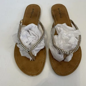 Sashu Strass-Flip-Fops Größe 6 Damen-Sandalen 1 Strass fehlt  - Bild 1 von 6