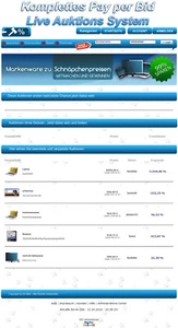 Komplettes Pay per Bid Live Auktions System - PHP-Script - Bild 1 von 1