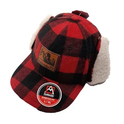 Avalanche Outdoor Supply Co. Para hombres Lana Búfalo Cuadros Oreja Sombrero Rojo L/XL Foto 1 de 4