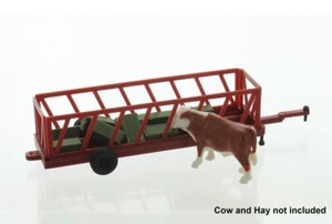 Carro alimentador de ganado portátil 1:64 20 ft. rojo 3D a escala diorama exhibición granja - Imagen 1 de 1