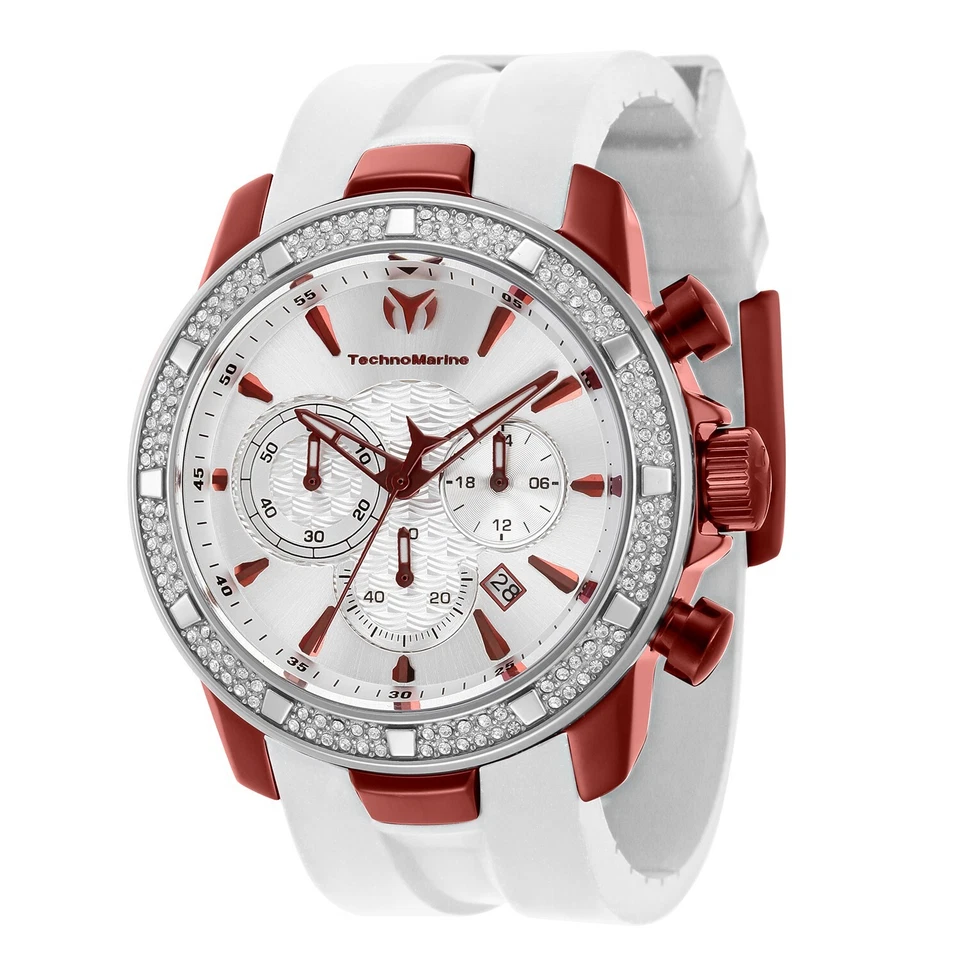 TechnoMarine TM-621019 Men's RED 45mm UF6 with 132 Crystals