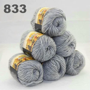 SALE 6BallsX50gr Warm Colorful Rugs Knitting Wool Blankets Crocheted Yarn 33 - Picture 1 of 12