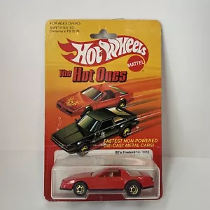 Vintage 1983 Hot Wheels The Hot Ones Red 80's Firebird No. 3918 Neu MOC - Bild 1 von 7