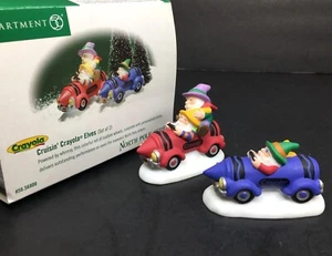 Juego de 2 ruedas personalizadas Dept 56 North Pole Series Cruisin' Crayola Elves #56800 - Imagen 1 de 8