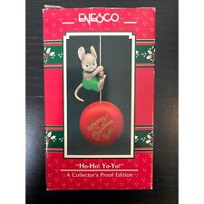 NEW Enesco vintage ho ho yo yo mouse ornament Christmas holiday collectors 1990