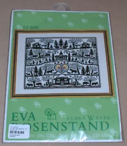 "Kit de punto de cruz de lino Eva Rosenstand ""Silhouette Collage"" Country Life 20x16" - Imagen 1 de 2