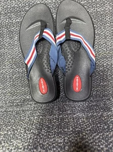 OKABASHI Flip Flop Thong Sandals Black Women's Made in the USA- Size ML 8-9 - Picture 1 of 7