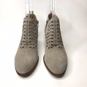 Stivaletti Franco Sarto donna Rory taglio laser camoscio talpa scarpa zip misura 8,5M - Foto 1 di 11