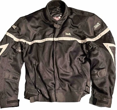 Mens Tourmaster Motorcycle Draft Jacket Full Zip Black/Red/Gray Size X-large/46 - Image 1 of 4